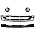 4-Piece Kit, Front Bumper, Chrome, Includes (1) Bumper, (1) Bumper Cover, and (2) Fog Light Cover