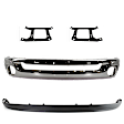 4-Piece Kit, Front Bumper, Chrome, Includes (1) Bumper, (2) Bumper Bracket, and (1) Valance