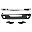 2001-2003 Ford Ranger - 4-Piece Kit, Front Bumper, 4WD, For Models Without FX4 Off-Road Package and With Fog Light Holes, Chrome, Includes (1) Bumper, (2) Bumper Bracket, and (1) Valance
