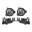 4-Piece Kit Front, Driver and Passenger Side Halogen Fog Light, With bulb(s), Includes (2) Fog Light and (2) Bumper Bracket