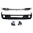 4-Piece Kit, Front Bumper, Chrome, Includes (1) Bumper, (2) Bumper Bracket, and (1) Valance