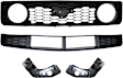 4-Piece Kit GT Grille Textured Black, Includes (1) Grille Assembly, (1) Bumper Grille and (2) Bumper Bracket
