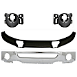 4-Piece Kit, Front Bumper, Chrome, Includes (1) Bumper, (2) Fog Light Bracket, and (1) Valance