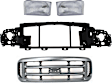 1999 Ford F-250 Super Duty - 4-Piece Kit Grille, Painted Silver,  Includes (1) Grille Assembly, (1) Header Panel, and (2) Headlight