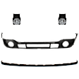 4-Piece Kit Front Primed Bumper Cover, Old Body Style, Includes (1) Bumper Cover, (2) Fog Light, and (1) Valance