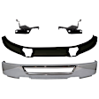 2007 Ford F-150 - 4-Piece Kit Front Bumper, 4WD, Upper Cover Bracket, Chrome, Includes (1) Bumper, (2) Bumper Bracket, and (1) Valance