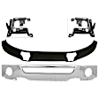 4-Piece Kit, Front Bumper, 4WD, Chrome, Includes (1) Bumper, (2) Bumper Bracket, and (1) Valance