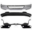 4-Piece Kit, Front Bumper, Chrome, Includes (1) Bumper, (2) Bumper Bracket, and (1) Valance