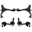 4-Piece Kit Front, Driver and Passenger Side, Lower Control Arms, Includes (2) Control Arm and (2) Sway Bar Link