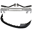 2009 GMC Sierra 2500 HD - 4-Piece Kit Front Bumper, For Models With Towing Package, Chrome, Includes (1) Bumper, (2) Bumper Bracket, and (1) Bumper Cover