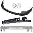 4-Piece Kit Front Bumper Chrome, Includes (1) Bumper, (1) Bumper Cover, (1) Fog Light and (1) Valance
