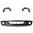 2000 Dodge Dakota Base - 3-Piece Kit Front, Lower Primed Bumper Cover, For Models With 2-Piece Bumper, Includes (2) Bumper Bracket and (1) Bumper Cover