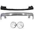 3-Piece Kit Front Bumper Chrome, Includes (1) Bumper, (1) Bumper Cover and (1) Fog Light