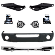 2001 Ford Ranger - 8-Piece Kit Front Bumper, 4WD, Chrome, Includes (1) Bumper, (4) Bumper Bracket, (2) Fog Light, and (1) Valance