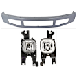 3-Piece Kit Front Bumper, Paint to Match, Includes (1) Bumper and (2) Fog Light