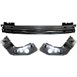 3-Piece Kit Front Bumper Reinforcement, Steel, Includes (2) Bumper Bracket and (1) Bumper Reinforcement