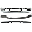 3-Piece Kit Front Bumper, For Models With Fender Flare Holes, Chrome, Includes (1) Bumper, (1) Bumper Cover, and (1) Valance