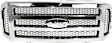 3-Piece Kit Harley-Davidson Edition Grille Chrome Shell with Painted Gray Insert, Includes (1) Grille Assembly and (2) Headlight