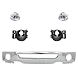 2006-2008 Ford F-150 - 5-Piece Kit Front Bumper, Chrome, Includes (1) Bumper, (2) Fog Light, and (2) Fog Light Bracket