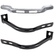 3-Piece Kit, Front Bumper, Chrome, Includes (1) Bumper and (2) Bumper Bracket