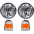 2011 Ford Ranger XL - 4-Piece Kit Front, Driver and Passenger Side Halogen Fog Light, With bulb(s), OE Replacement  Includes (2) Corner Light and (2) Fog Light