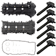 8-Piece Kit Driver and Passenger Side Valve Cover, Includes (2) Valve Cover and (6) Ignition Coil