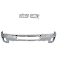 2-Piece Kit Front Bumper Chrome, Includes (1) Bumper and (1) Fog Light