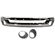 2007 Dodge Ram 2500 SLT - 3-Piece Kit Front Bumper, New Body Style, Chrome, Includes (1) Bumper and (2) Fog Light Trim