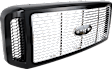 2005-2007 Ford F-250 Super Duty - 3-Piece Kit Harley-Davidson Edition Grille Painted Black Shell with Chrome Insert