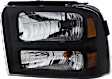 2005-2007 Ford F-250 Super Duty - 3-Piece Kit Harley-Davidson Edition Grille Painted Black Shell with Chrome Insert