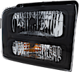 2005-2007 Ford F-250 Super Duty - 3-Piece Kit Harley-Davidson Edition Grille Painted Black Shell with Chrome Insert