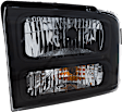 2005-2007 Ford F-250 Super Duty - 3-Piece Kit Harley-Davidson Edition Grille Painted Black Shell with Chrome Insert