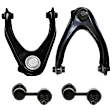 4-Piece Kit Front, Driver and Passenger Side, Upper Control Arms, Includes (2) Control Arm and (2) Sway Bar Link
