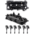 8-Piece Kit Front and Rear Valve Cover, 3.5L, 6Cyl, Includes (6) Ignition Coil and (2) Valve Cover