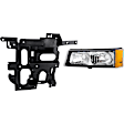 2-Piece Kit Front, Driver Side Turn Signal Light, Without bulb(s), Includes (1) Turn Signal Light and (1) Headlight Bracket