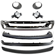 8-Piece Kit, Front Bumper, Chrome, Includes (1) Bumper, (1) Bumper Trim, (2) Fog Light, (2) Fog Light Trim, and (2) Valance