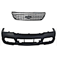 2-Piece Kit Front Primed Bumper Cover, Includes (1) Bumper Cover and (1) Grille Assembly