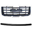 2008 GMC Sierra 1500 - 2-Piece Kit Grille, Textured Black,  Includes (1) Grille Assembly and (1) Hood Molding