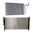 2-Piece Kit Radiator, Includes (1) A/C Condenser and (1) Radiator