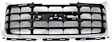 2-Piece Kit Grille Chrome Shell with Textured Gray Insert, Includes (1) Grille Assembly and (1) Hood Molding