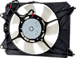 2-Piece Kit Passenger Side Cooling Fan Assembly, Includes (1) A/C Condenser and (1) A/C Condenser Fan