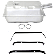 1974 Jeep CJ5 - 2-Piece Kit 15 gallons / 57 liters, Galvanized Steel Fuel Tank, 25-1/4" x 18-1/4" x 10-7/8", Lock Ring Kit Included, Includes (1) Fuel Tank and (1) Fuel Tank Strap
