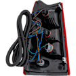 6-Piece Kit Driver and Passenger Side Halogen Tail Light, With bulb(s), Includes (2) Headlight, (2) Tail Light, and (2) Turn Signal Light