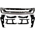 2002 Dodge Ram 1500 ST - 7-Piece Kit Front Bumper, Chrome, Includes (1) Bumper and (6) Bumper Bracket