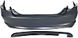 2-Piece Kit, Rear Primed Bumper Cover, CAPA Certified, Includes (1) Bumper Cover and (1) Valance