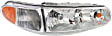 3-Piece Kit Driver and Passenger Side Halogen Headlight, With bulb(s), OE Replacement, Includes (1) Bumper Cover and (2) Headlight