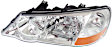 2003 Acura TL - 3-Piece Kit Front Primed Bumper Cover,  Includes (1) Bumper Cover and (2) Headlight