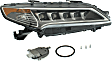 2016 Acura TLX - 3-Piece Kit Driver and Passenger Side LED Headlight, With bulb(s), OE Replacement,  Includes (1) Bumper Cover and (2) Headlight