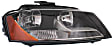 2010 Audi A3 - 3-Piece Kit Driver and Passenger Side Halogen Headlight, With bulb(s), For Models Without Sport Package, OE Replacement,  Includes (1) Bumper Cover and (2) Headlight