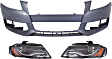 3-Piece Kit Driver and Passenger Side HID/Xenon Headlight, Without bulb(s), OE Replacement, Includes (2) Headlight and (1) Bumper Cover